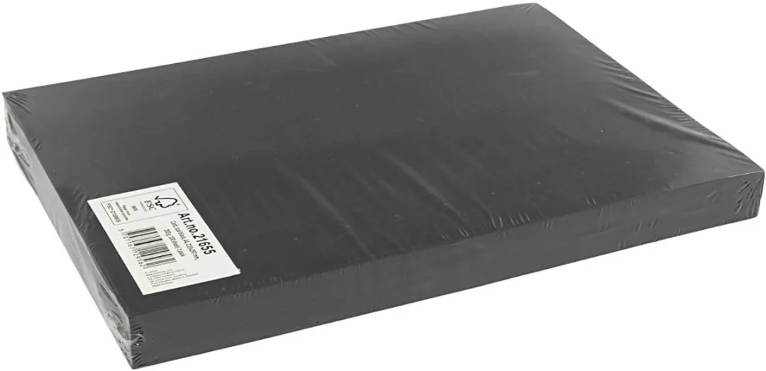 Creativ Company Gekleurd Karton A4 Zwart - 100 Vel