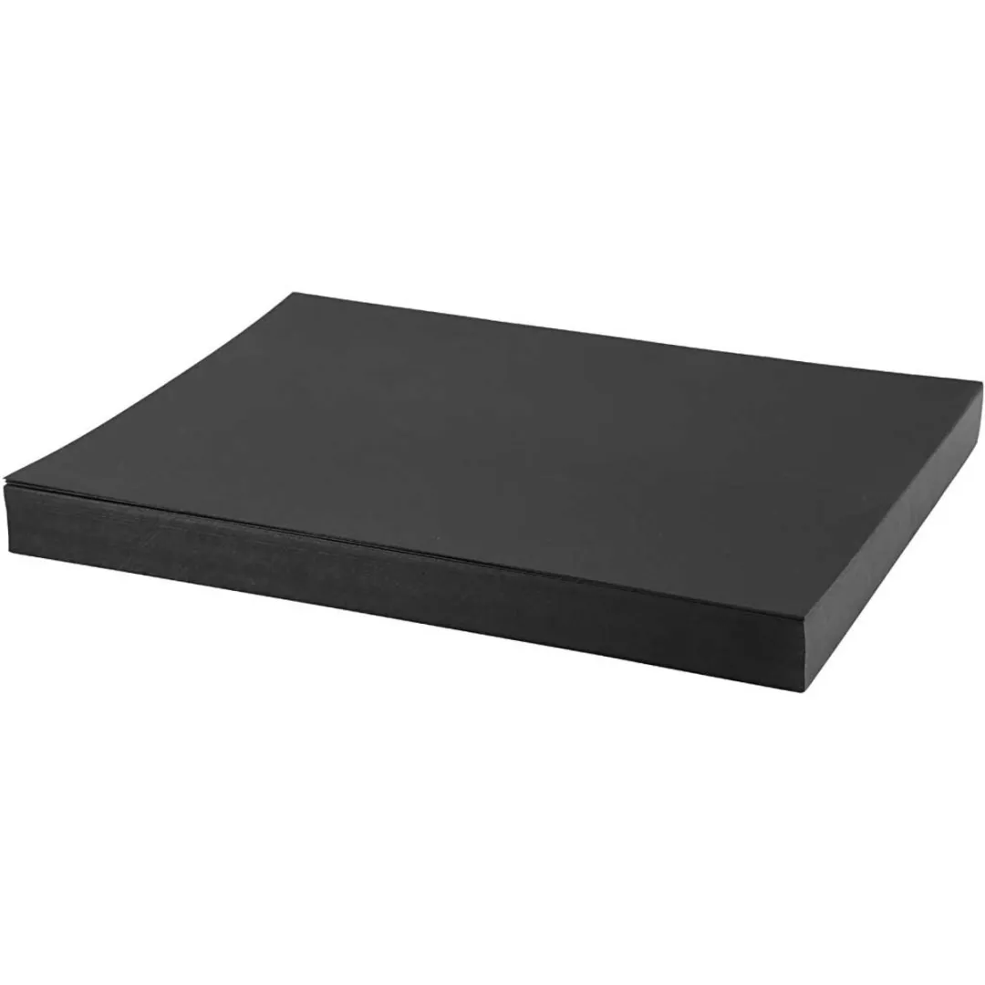 Creativ Company Gekleurd Karton A4 Zwart - 100 Vel