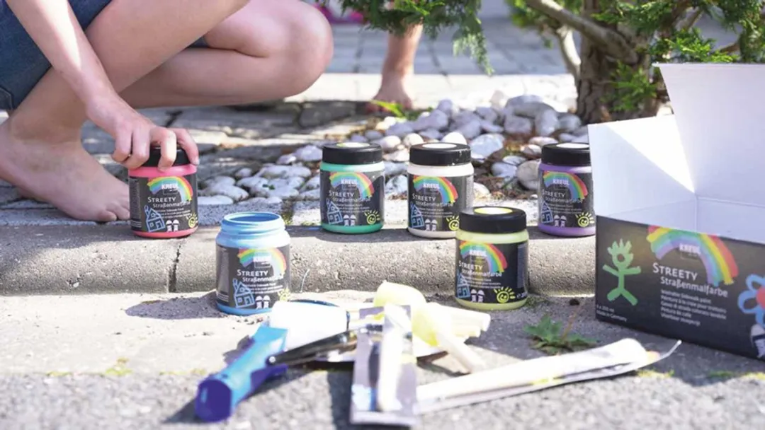 Creativ Company Stoepkrijtverf - 6x200ml Diverse Kleuren