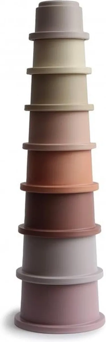 Mushie Stapeltoren Stacking Cups - 8 Stuks - Retro
