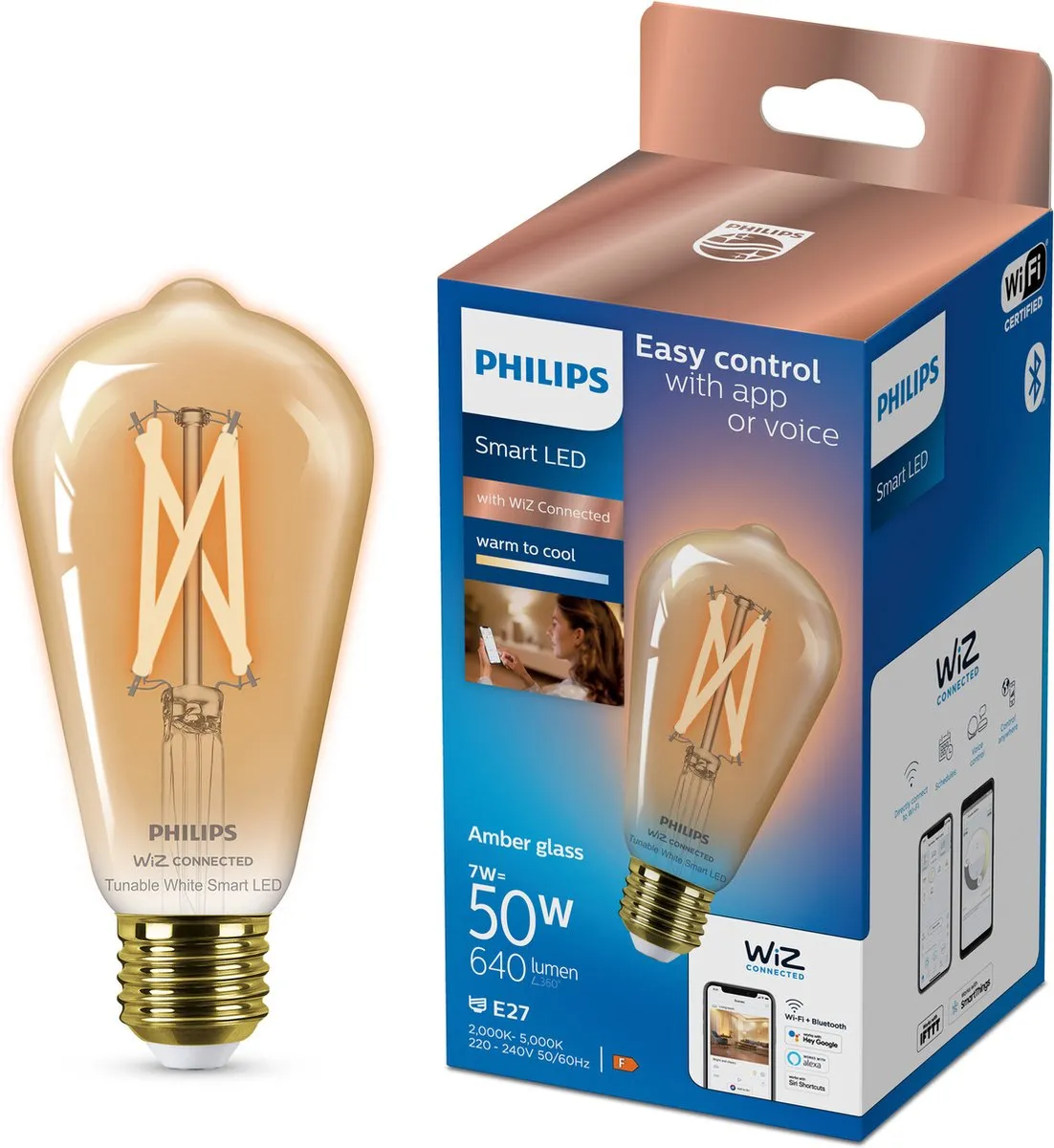 Philips Smart LED E27 7W 640lm Edison