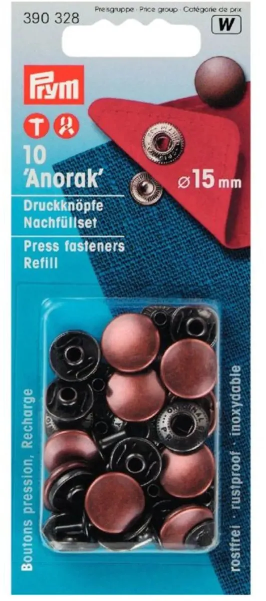 Prym Navullingen Drukknopen 15mm - 10 Stuks