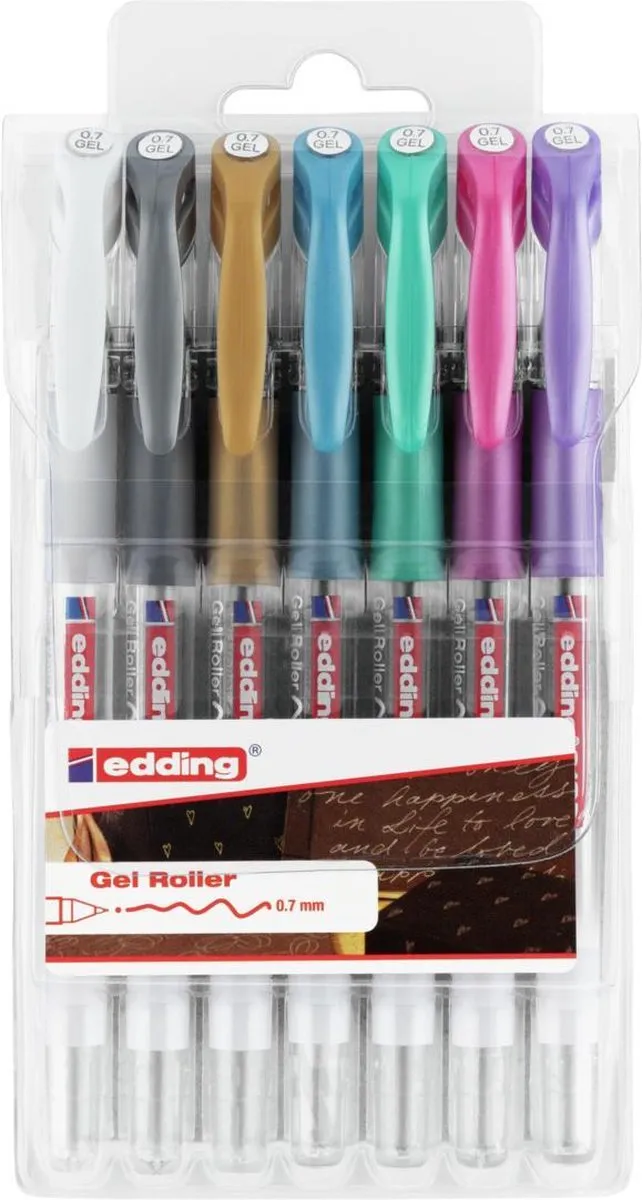 edding 2185 Gelroller Set 7 Kleuren