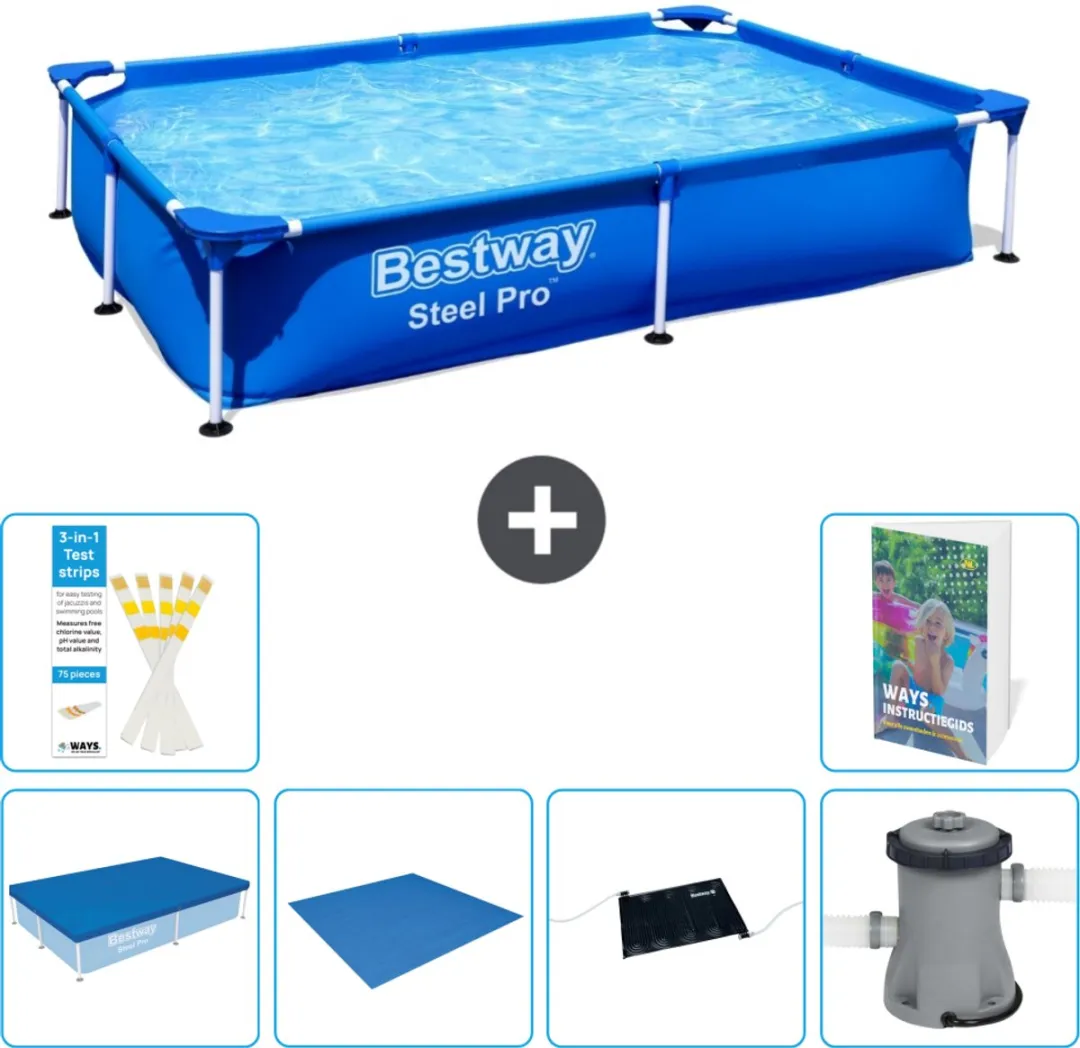 Bestway Steel Pro Zwembad 221x150x43cm Blauw