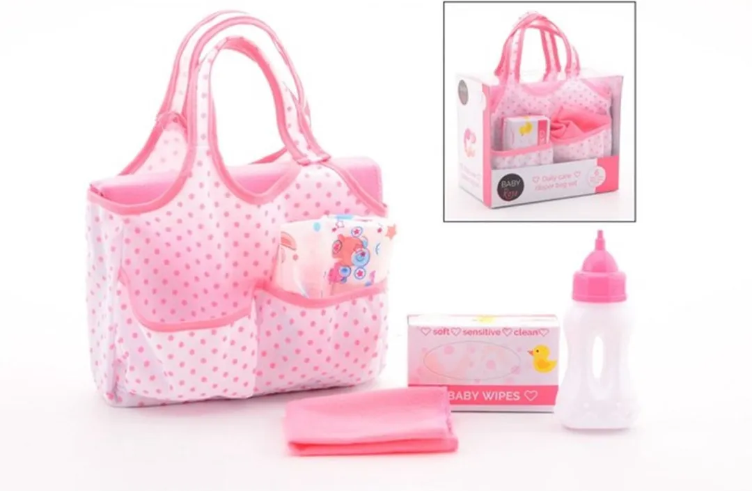 John Toys Baby Rose Luiertas voor Pop 407-01049 - Roze