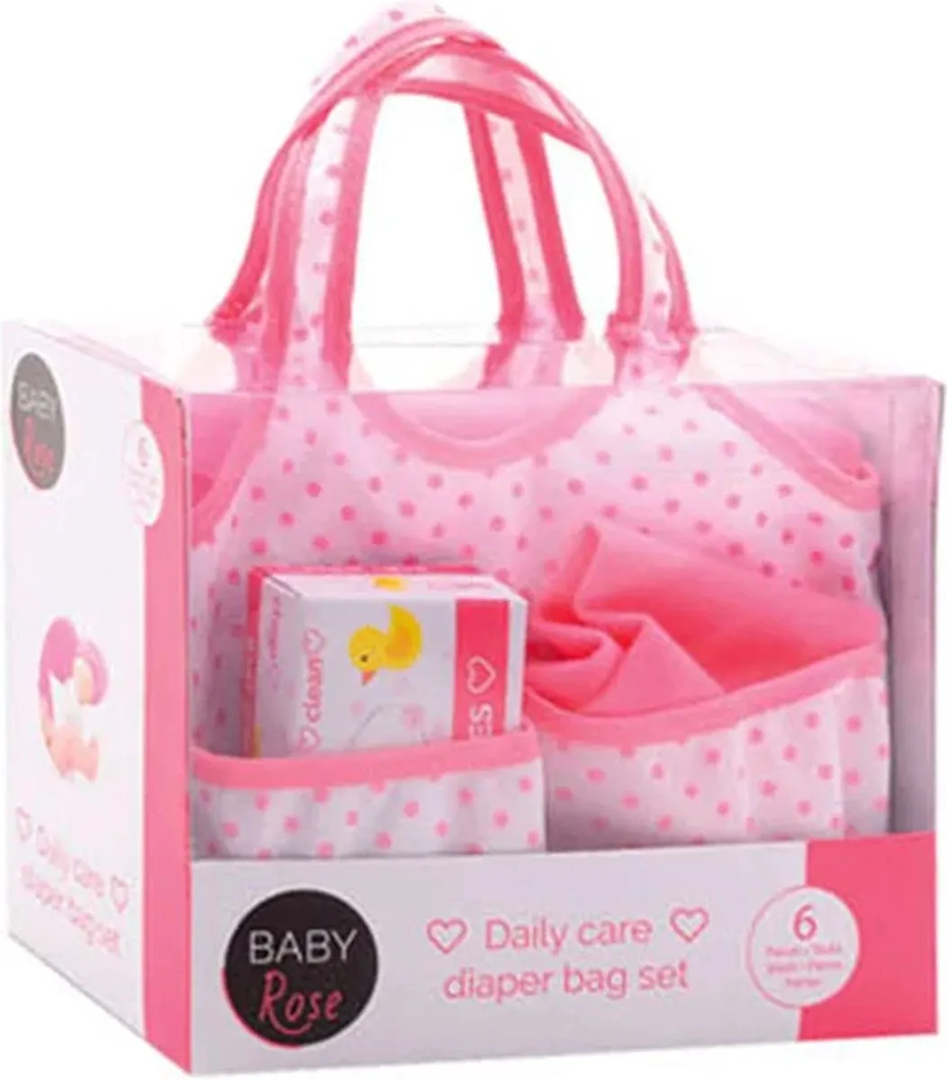John Toys Baby Rose Luiertas voor Pop 407-01049 - Roze