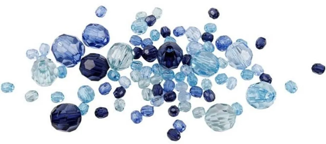 Creativ Company Plastic Facet Kralenmix Blauw 170 Stuks