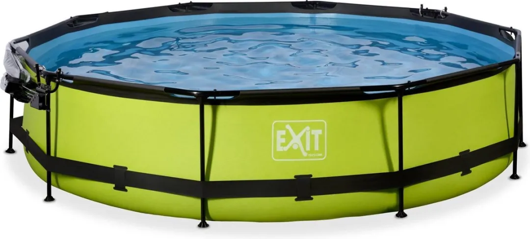 EXIT Lime Zwembad 380cm - Groen - met Filterpomp & Overkapping