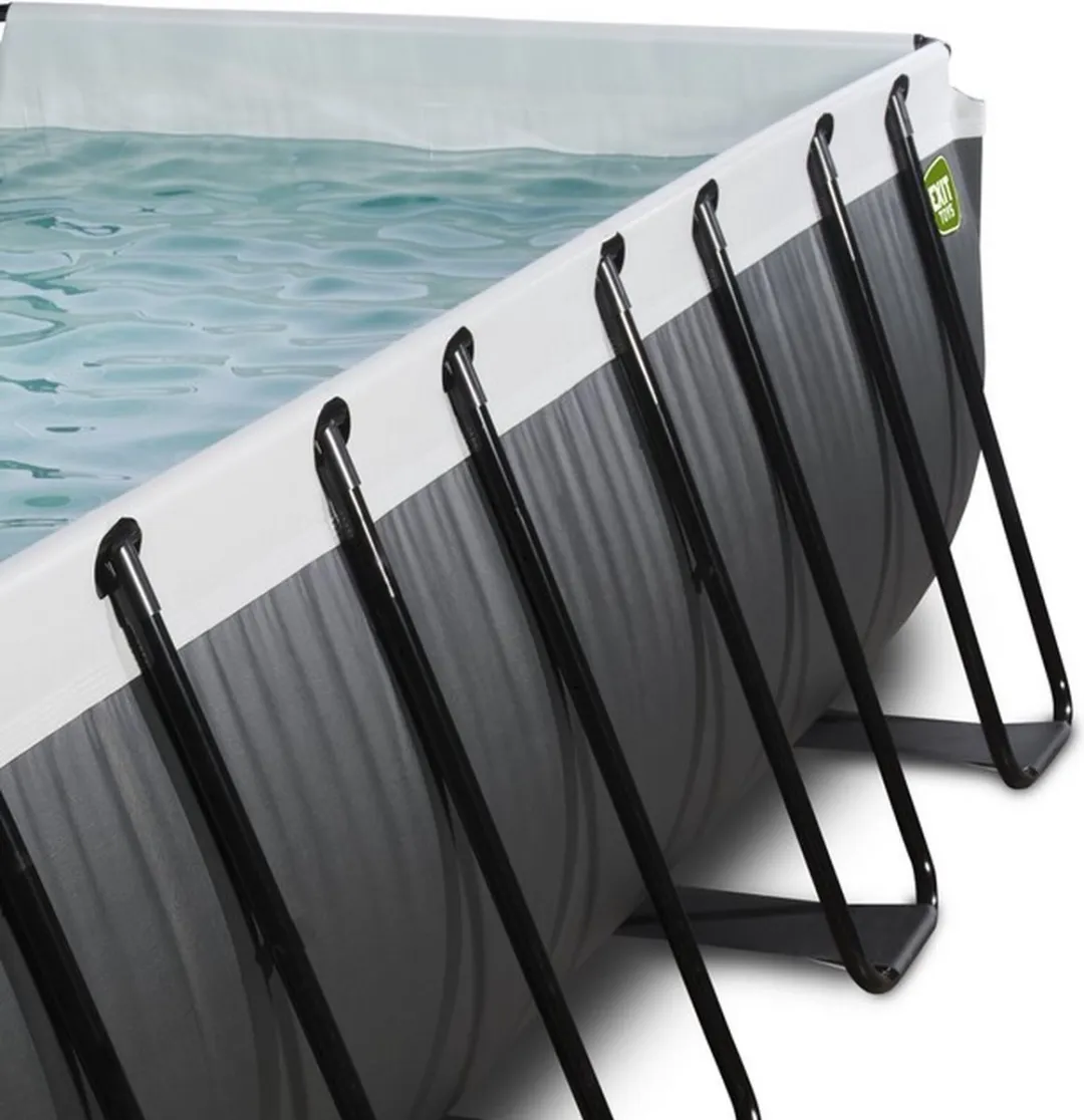 EXIT Toys Zwembad Black Leather 400x200x100cm - 7020L - Zwart
