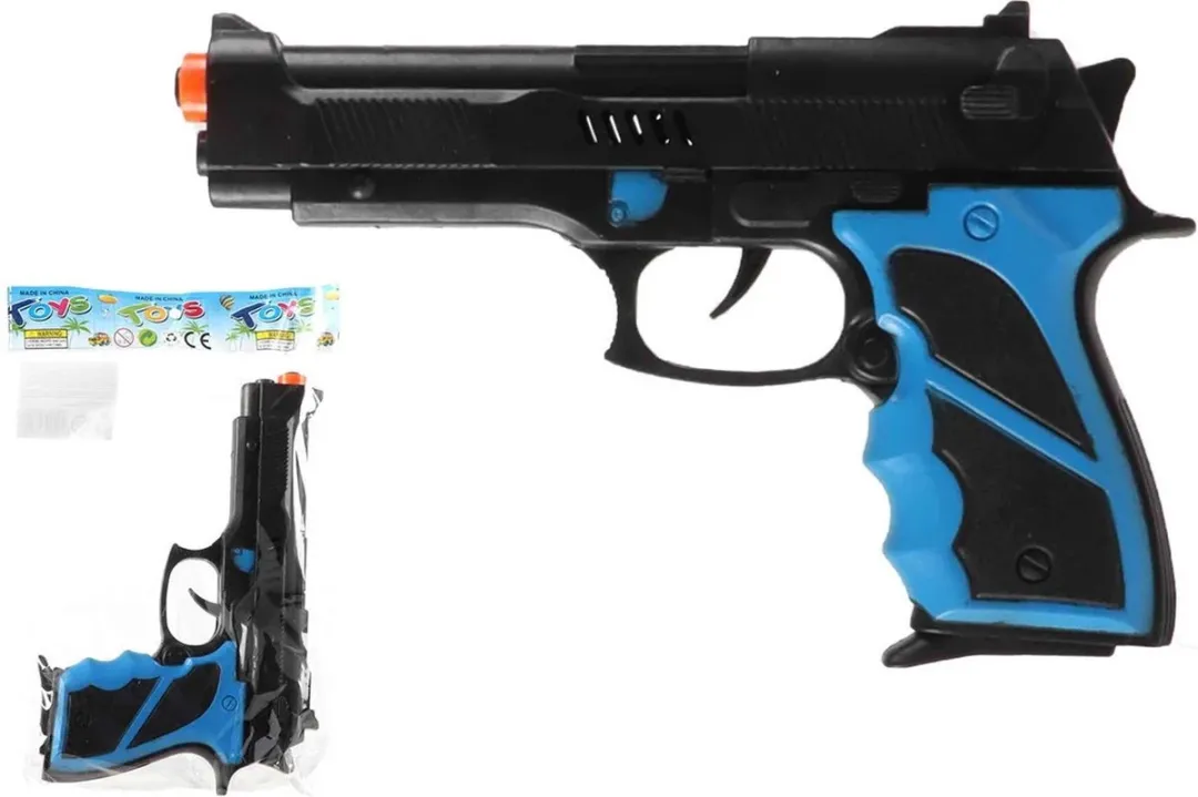 Jonotoys Politie Speelgoedpistolen - 2 Stuks - 22 cm - Zwart