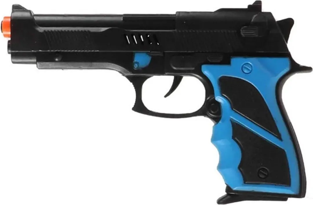 Jonotoys Politie Speelgoedpistolen - 2 Stuks - 22 cm - Zwart