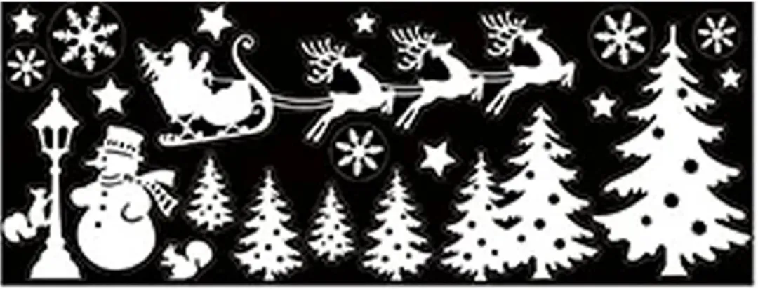 Anna's Collection Kerst Raamstickers Bomen