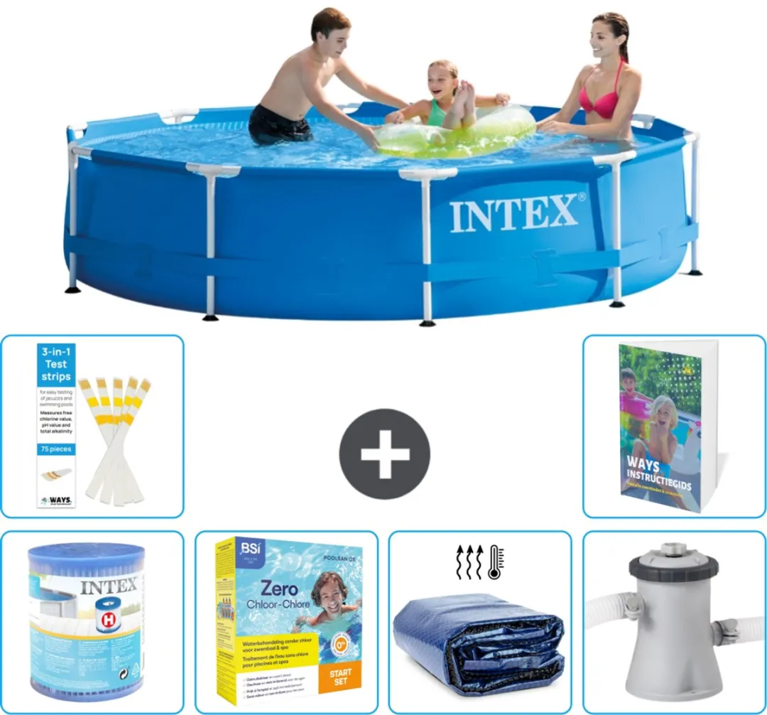 Intex 28200NP-Blauw Rond Frame Zwembad 305x76cm