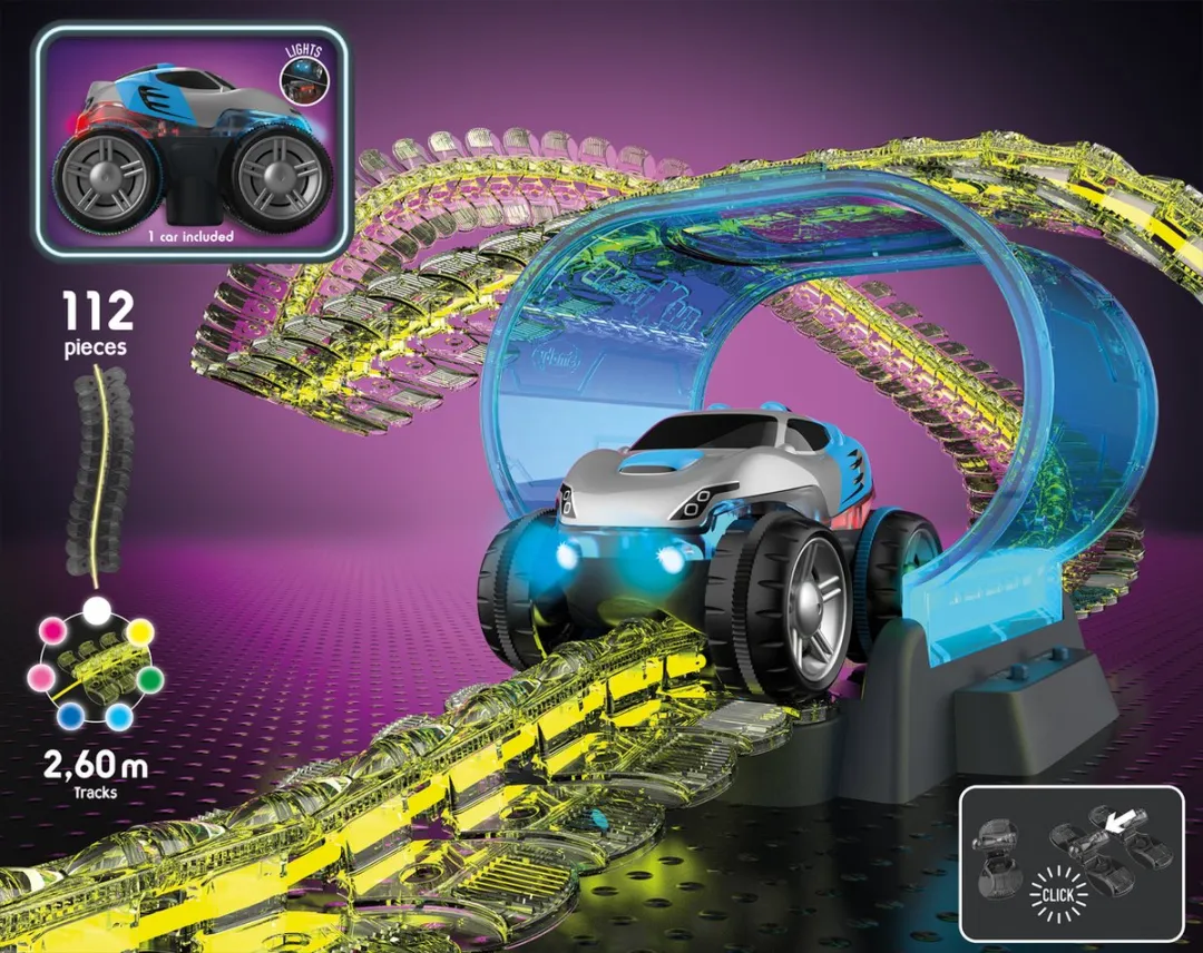 Smoby FleXtreme Racebaan Neon Set 7600180917 - Glow in the Dark