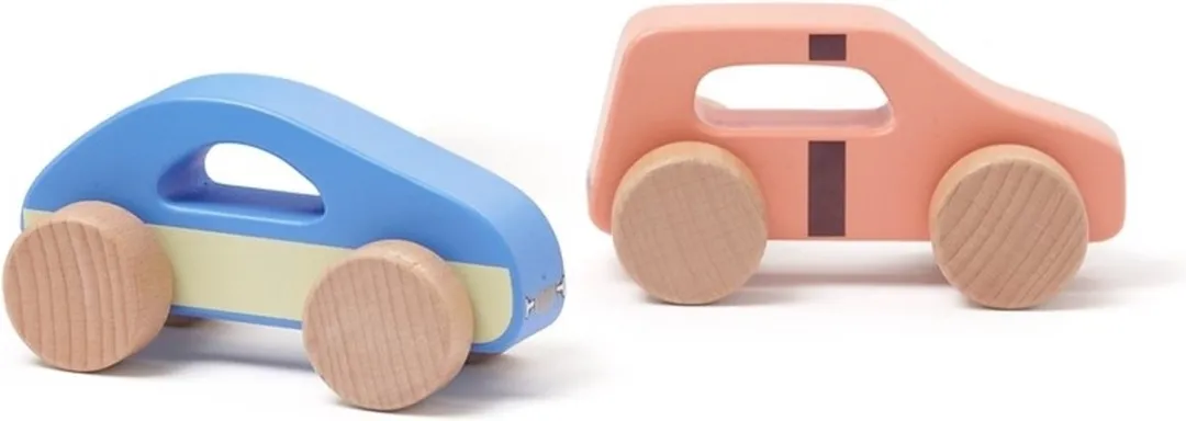 Kids Concept Aiden Speelgoedauto Set 2 Stuks - Houten Garage