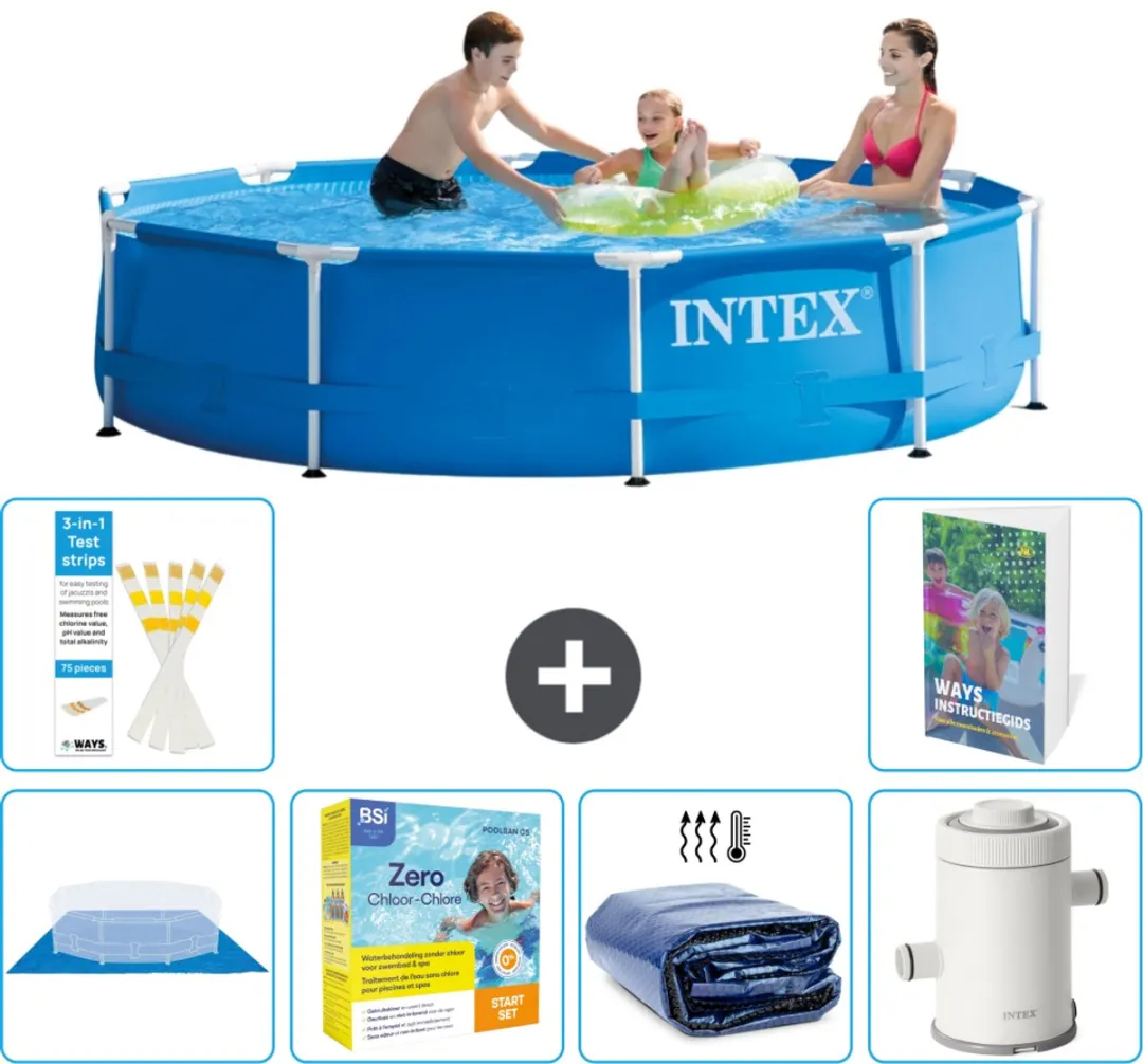 Intex 28200NP-Blauw Rond Frame Zwembad 305x76cm