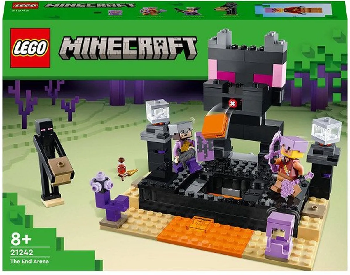 LEGO Minecraft De Eindarena 21242 Constructieset - Meerkleurig