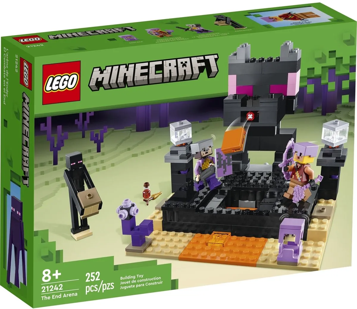 LEGO Minecraft De Eindarena 21242 Constructieset