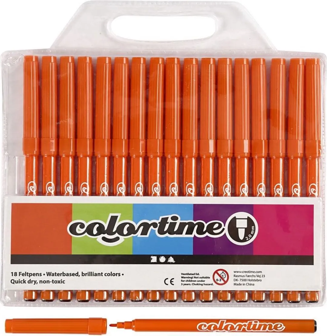 Colortime Lijndiktepen 2mm Oranje