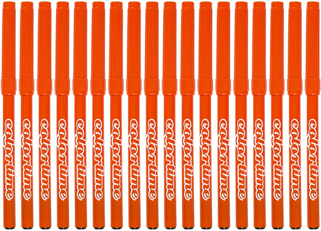 Colortime Lijndiktepen 2mm Oranje - 18 Stuks