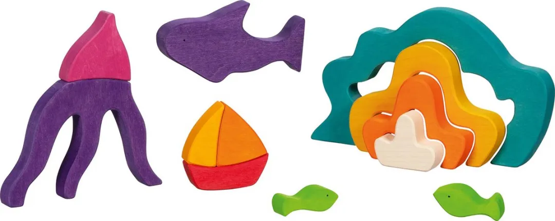 Goki Evolution Bouwblokken Oceaan 31-delig - Multicolor - afbeelding 6 van 6