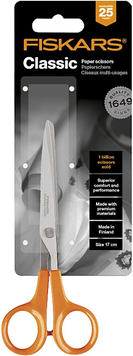 Fiskars Universele Schaar 17cm - Oranje