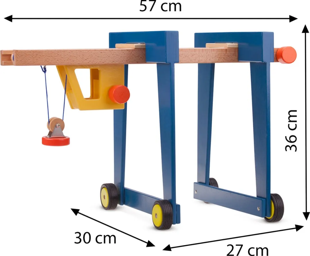 New Classic Toys Houten Containerkraan op Wielen 10930