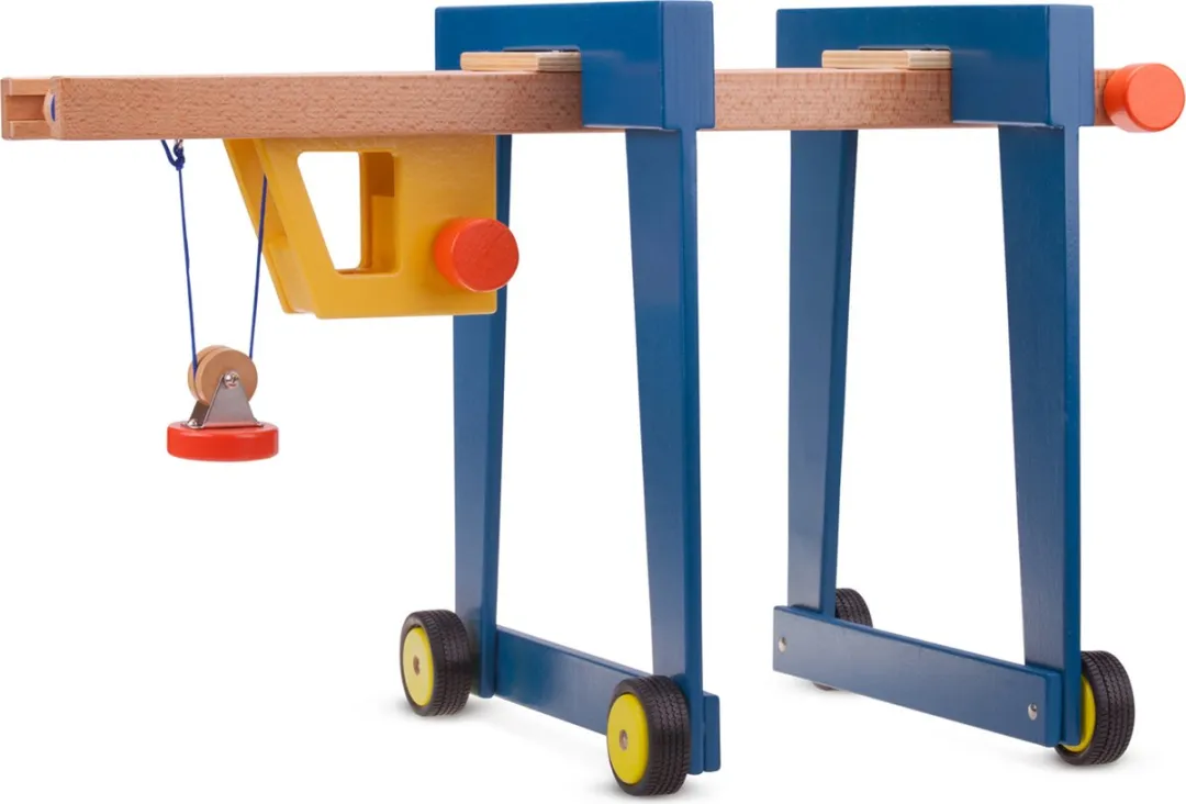 New Classic Toys Houten Containerkraan op Wielen 10930