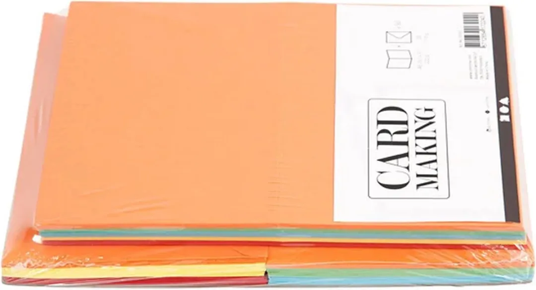 Creativ Company Kaarten & Enveloppen Multi 50 Sets - 10,5x15cm - 5 Kleuren