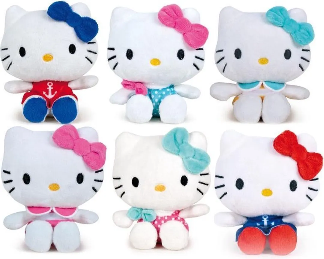 Hello Kitty Sailor Sweeties Pluche Knuffel 15cm - Rood met Anker
