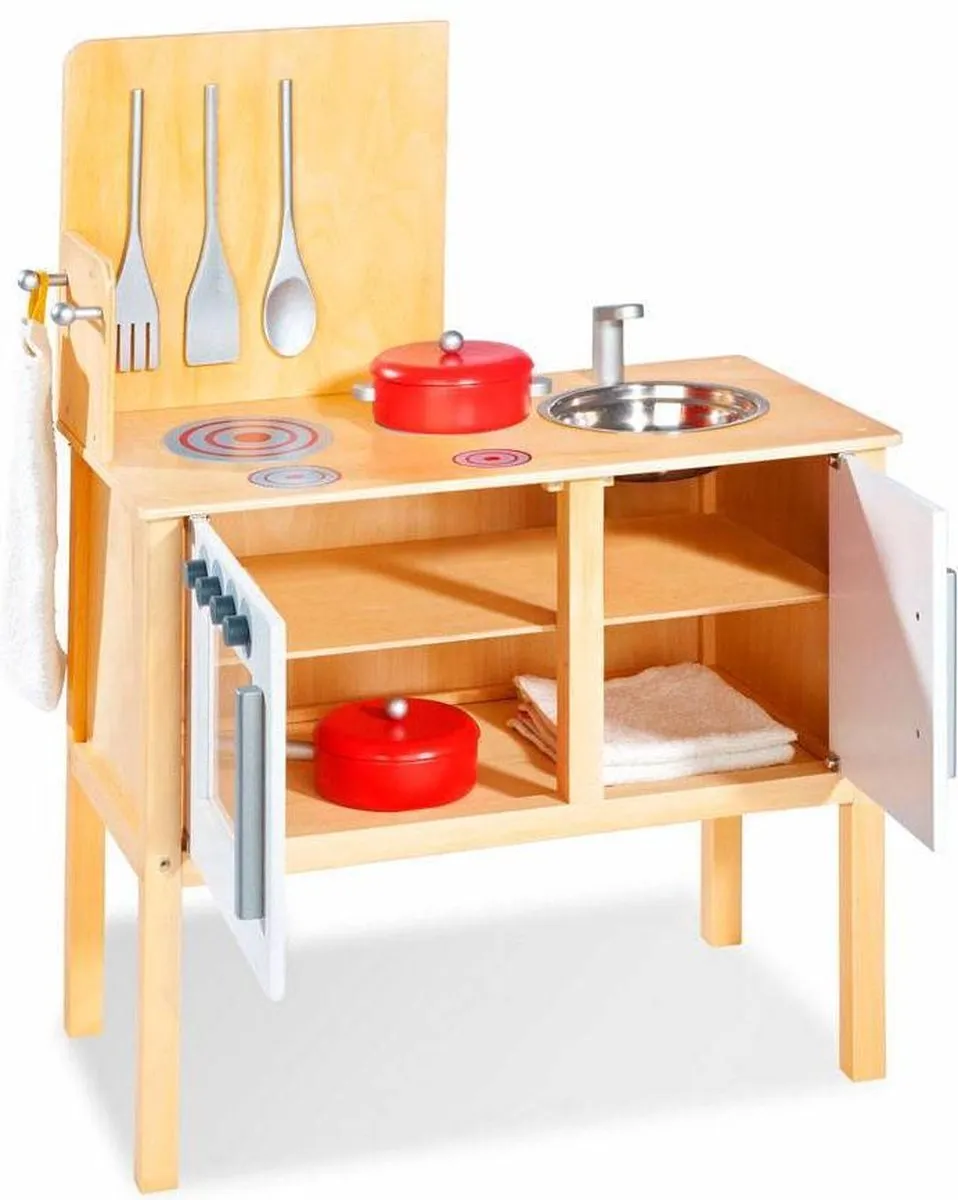 Pinolino Children's Combi Kitchen Jette - Bruin/Wit