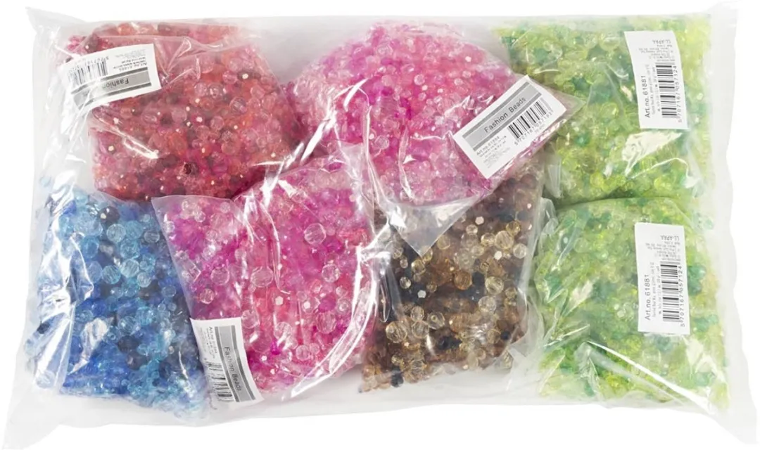 Creativ Company Facetkralen Mix 4-12mm - 7x250g - Assorti