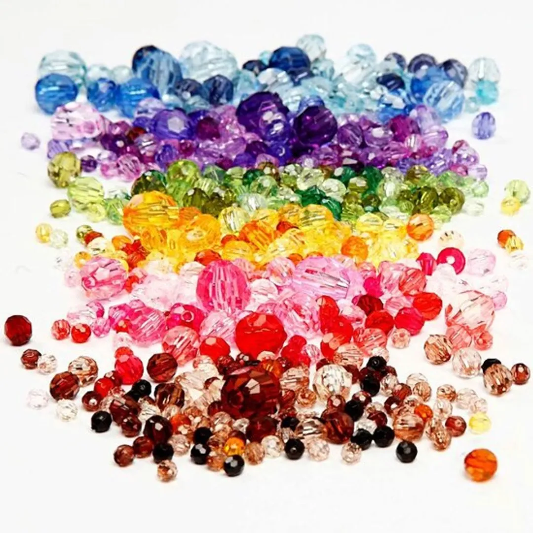 Creativ Company Facetkralen Mix 4-12mm - 7x250g - Assorti