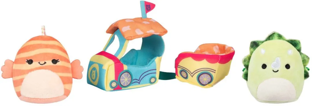 Squishmallows Micromallows Ticket to Ride Pluche - 4-delig 6cm - Multicolor