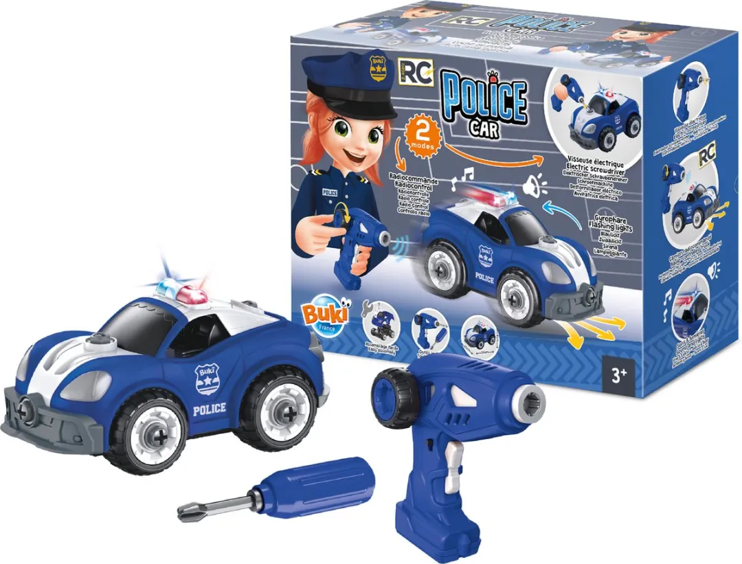 Buki France RC Politiewagen 9023 - Blauw