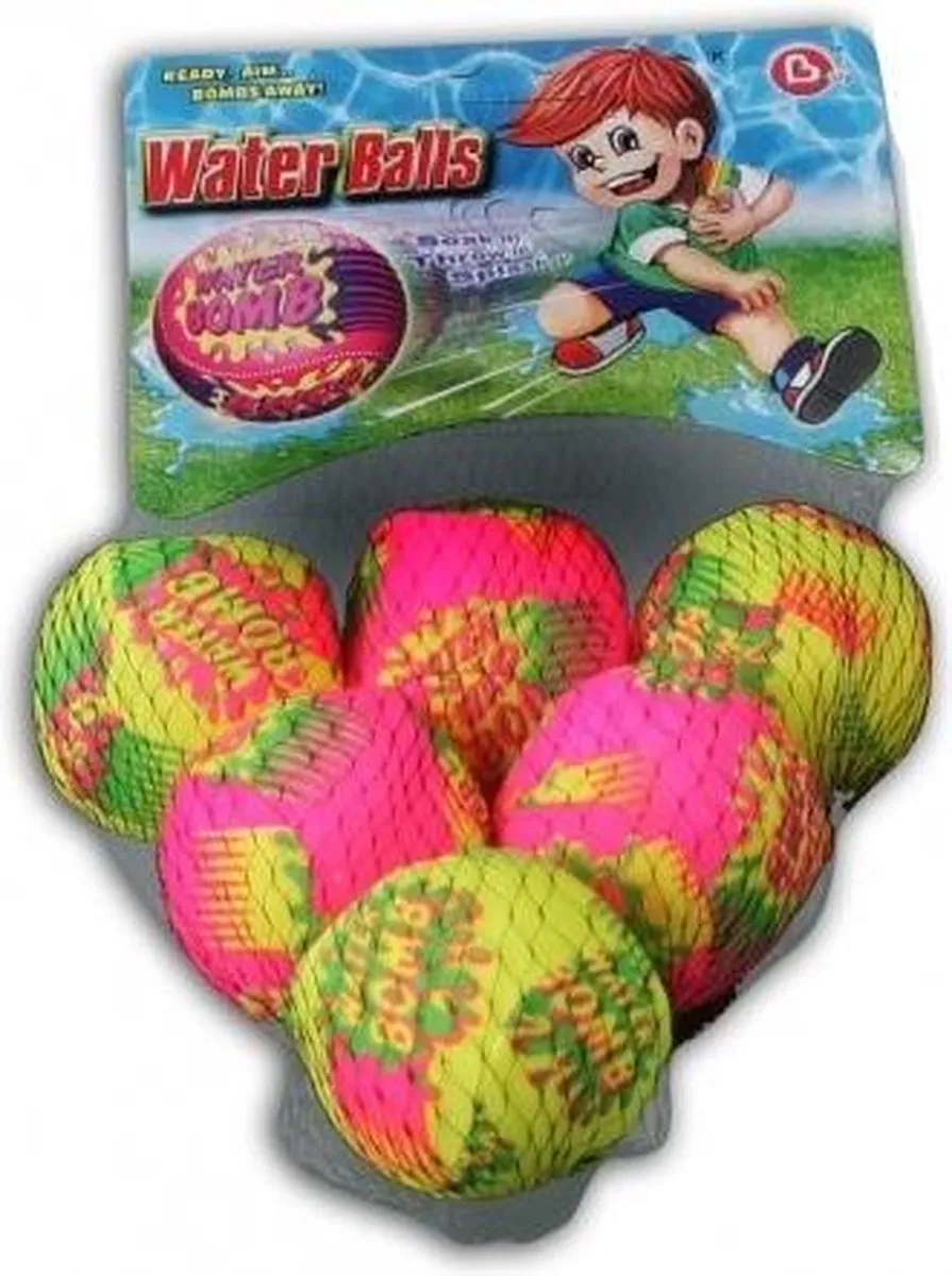 Jonotoys Splashbal Zwembad 5cm - 6 Stuks Multicolor
