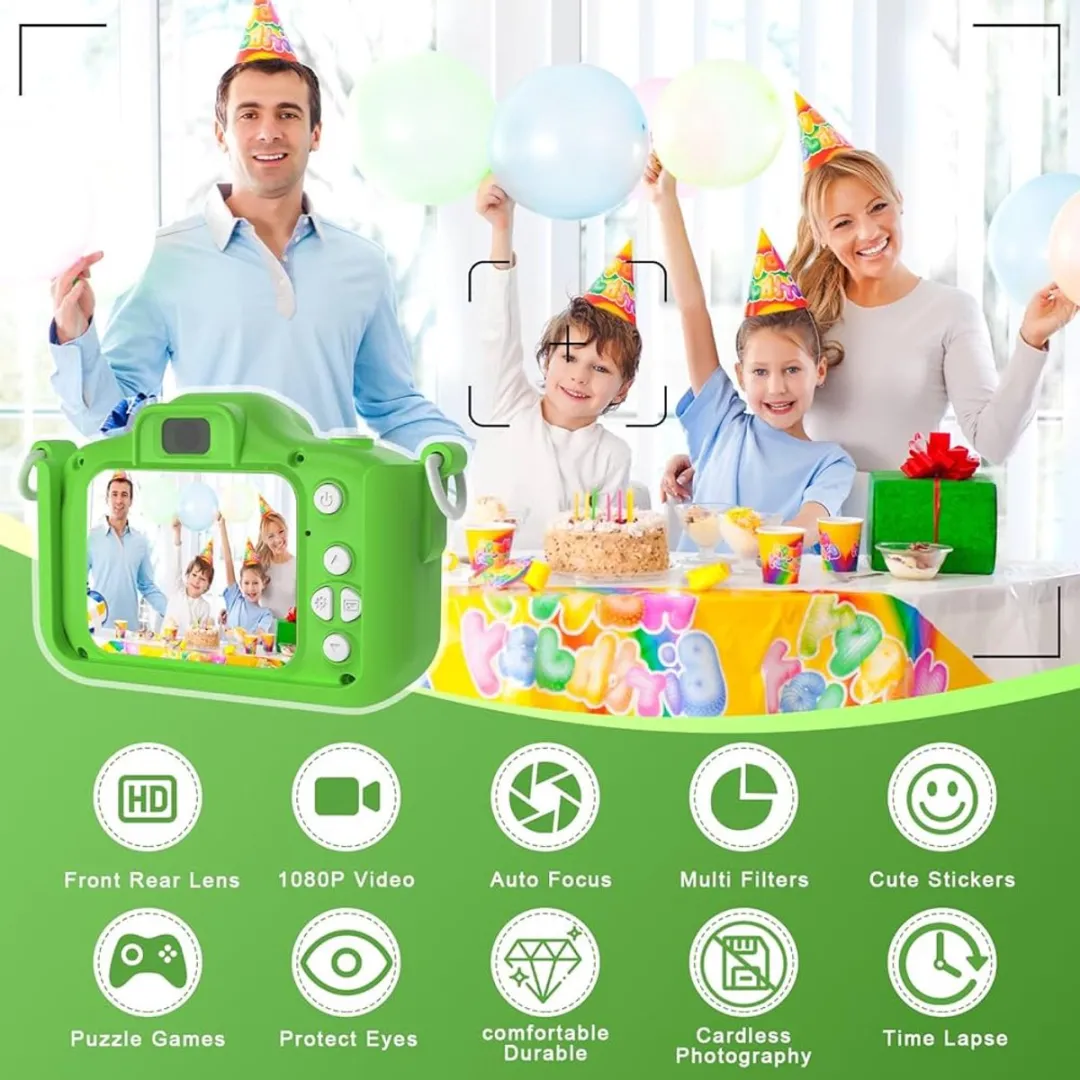 Jumpytoys Dino Kindercamera - Dinosaurus selfie camera met SD-kaart