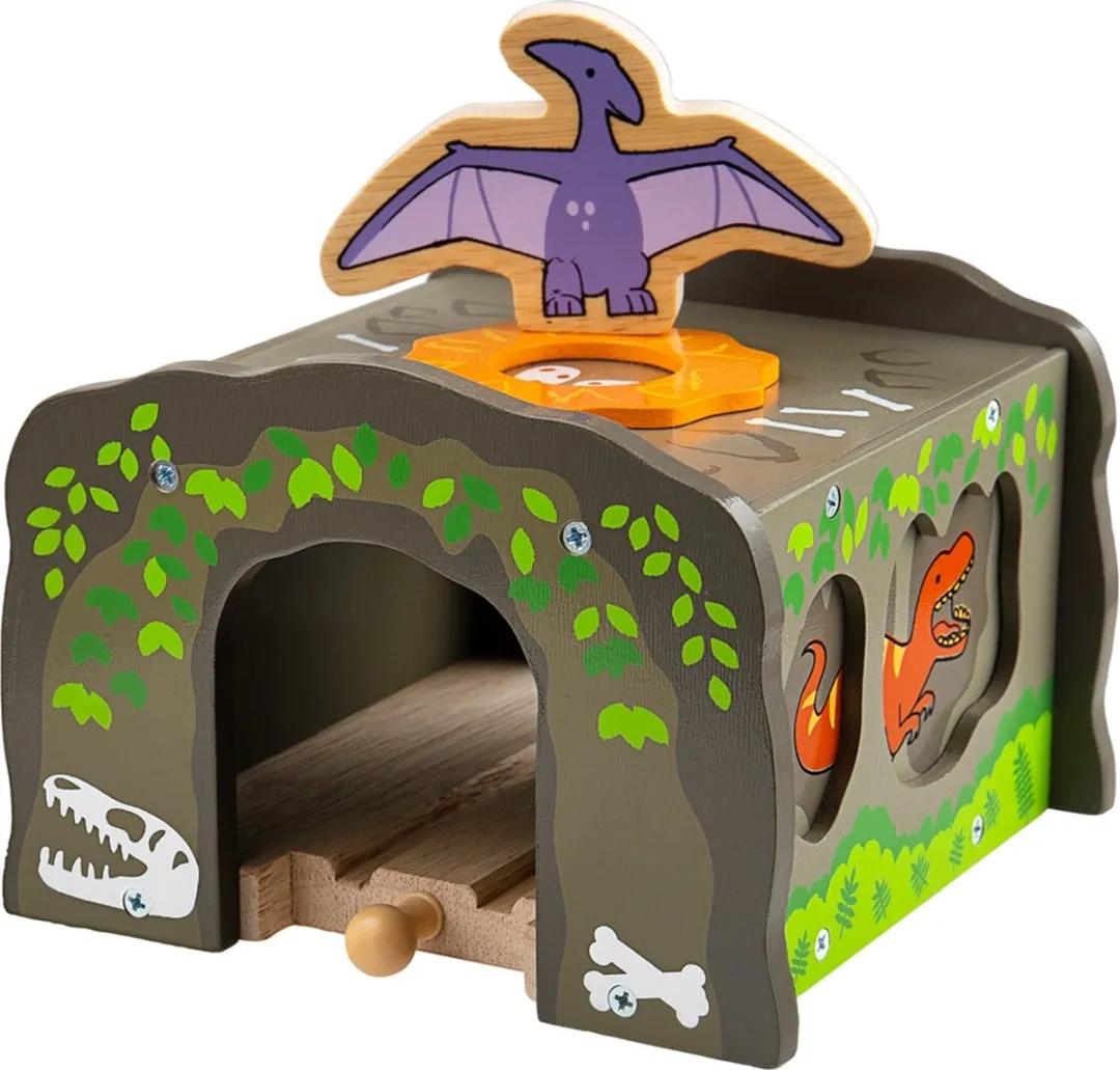 BIGJIGS Houten T-Rex Tunnel