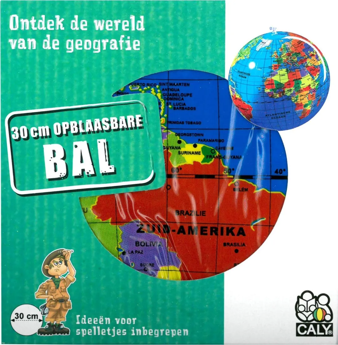 Caly Toys Globe - Opblaasbare Wereldbol - 30 cm - Nederlands