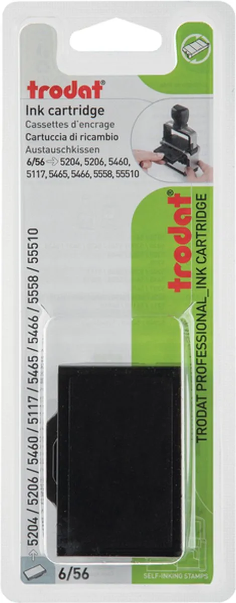Trodat Professional 6/56 Stempelkussen - 2 Stuks Zwart