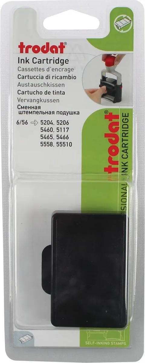 Trodat Professional 6/56 Stempelkussen - 2 Stuks Zwart