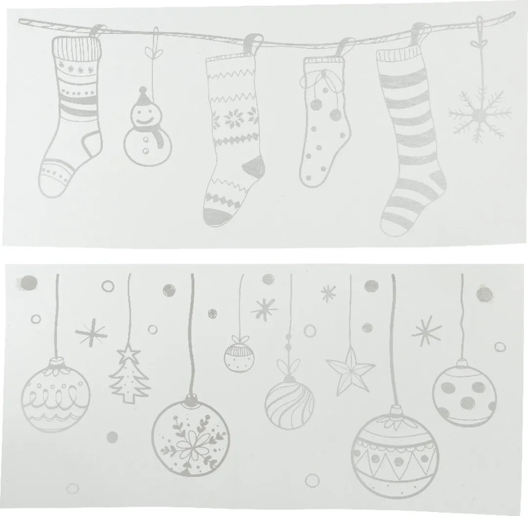Decoris Raamdecoratie Sticker Kerstsfeer