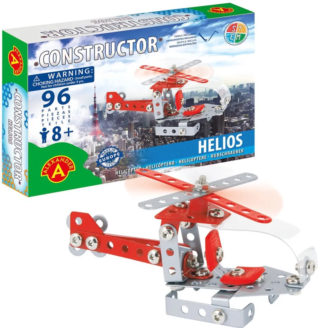 Alexander Toys Constructor Helios Helikopter 96 Stuks - Multicolor