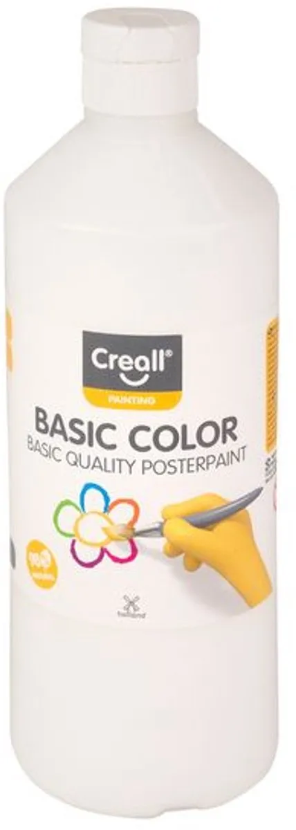 Creall Basic Plakkaatverf Wit 500ml - 6 Stuks