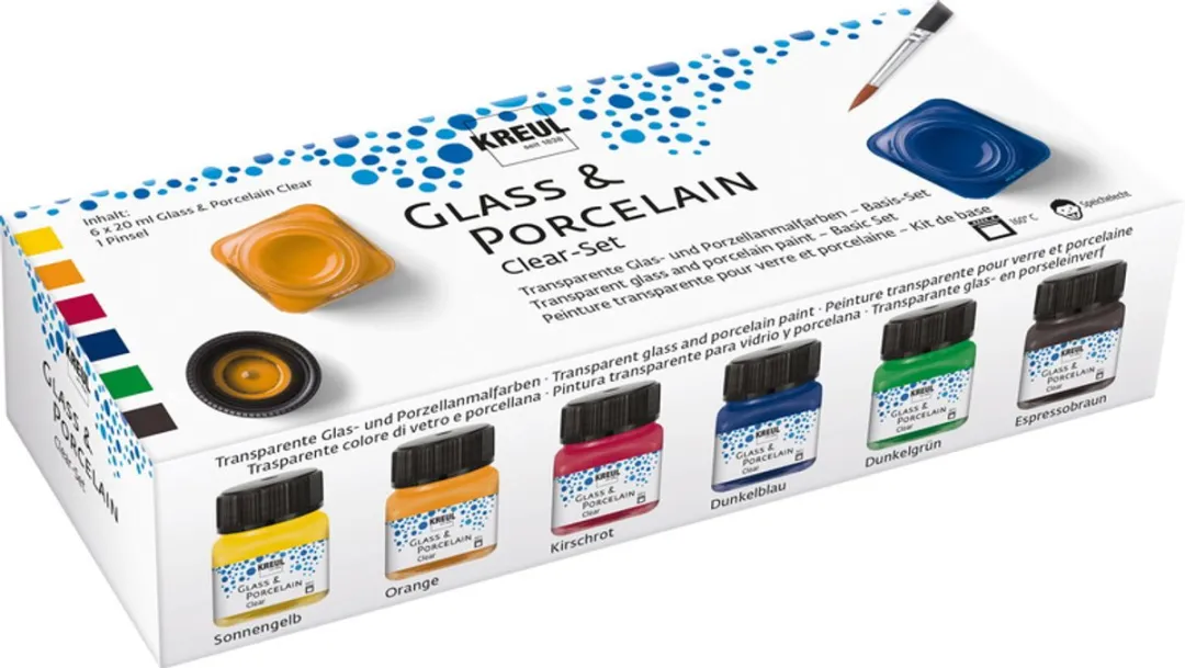 Kreul Porseleinverf Clear Set - 6x20ml Multikleurig