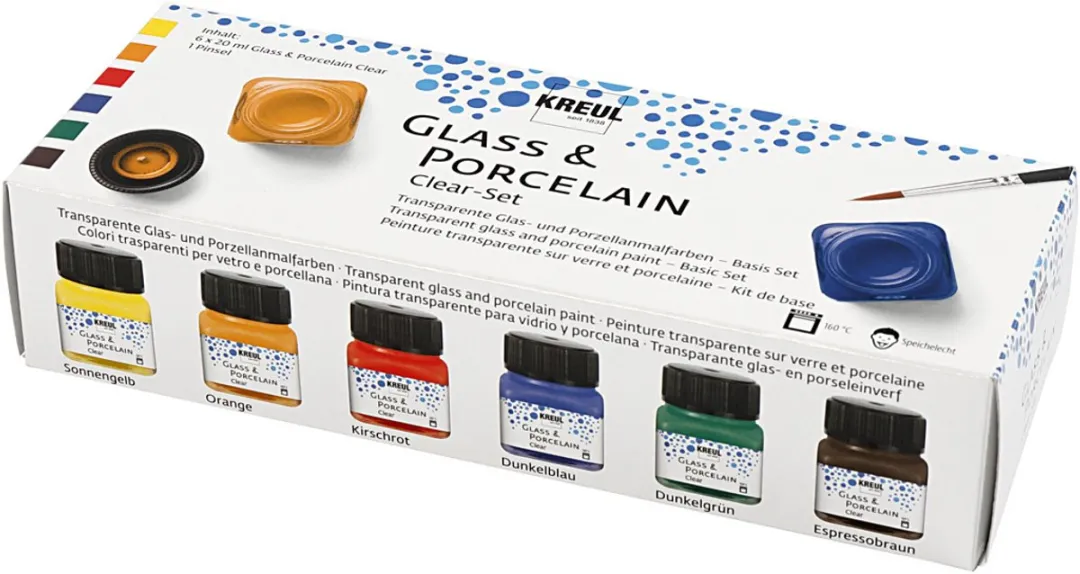 Kreul Porseleinverf Clear Set - 6x20ml Multikleurig