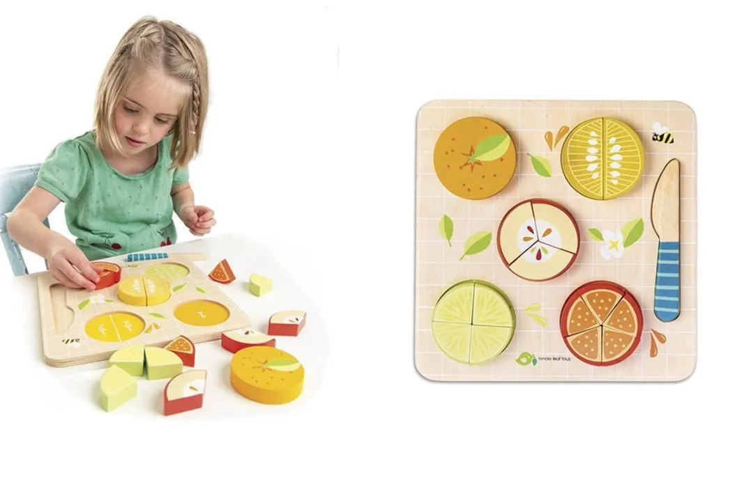 Tender Toys Vormenpuzzel Citrus Junior Hout - 16 Stukjes