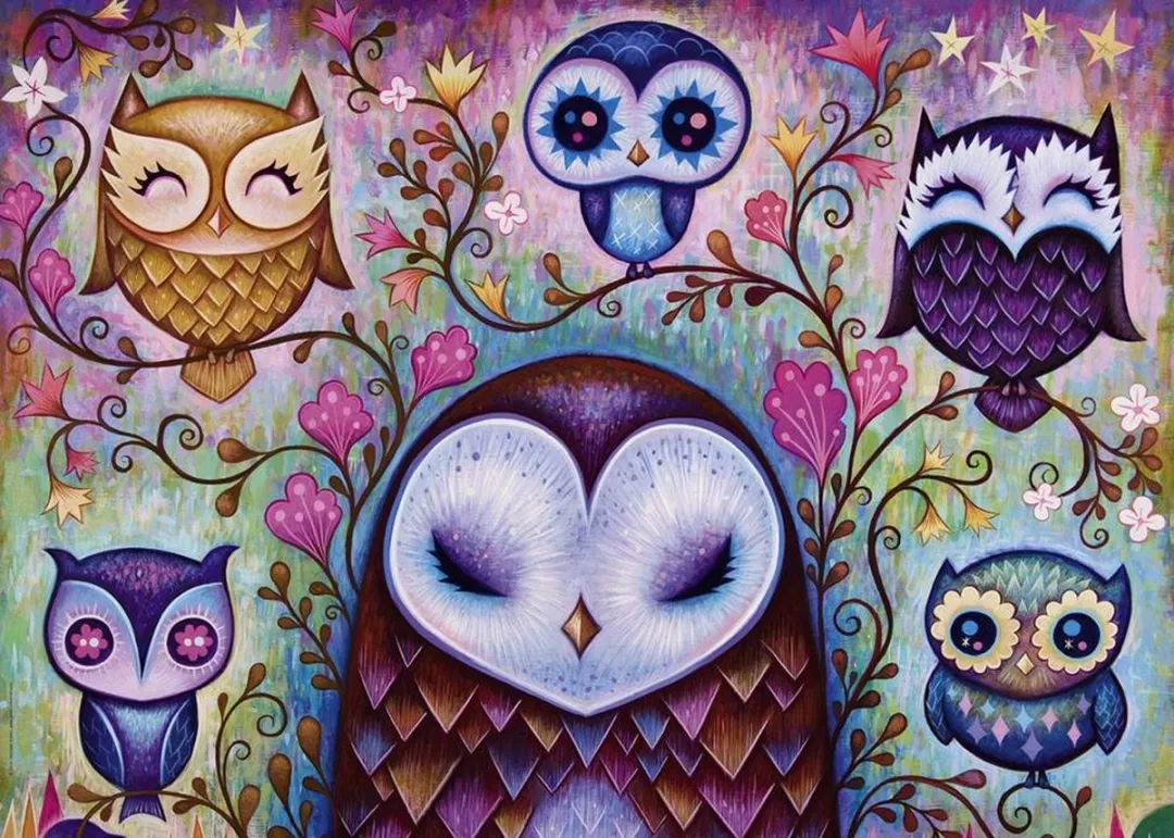 Heye Great Big Owl Legpuzzel 1000 Stuks - Multicolor