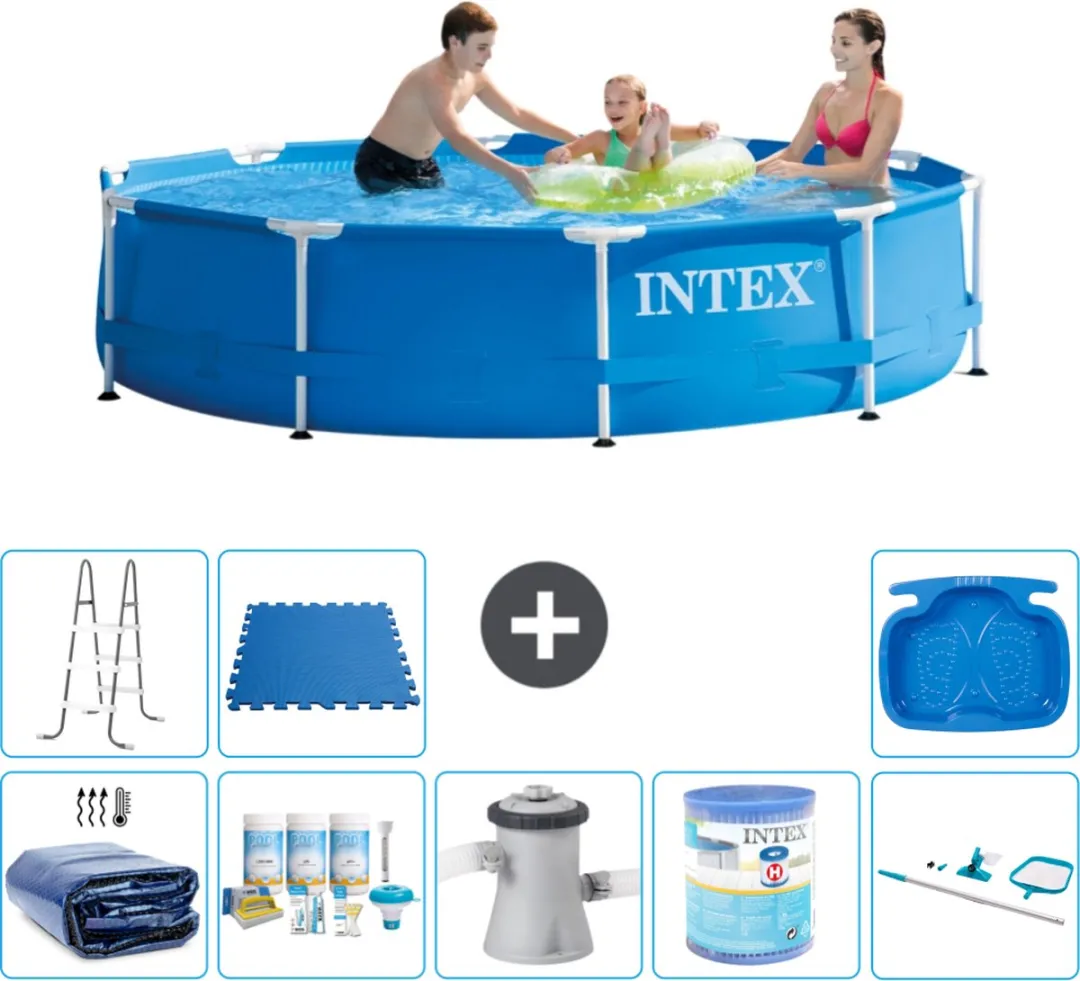 Intex 28200NP-Blauw Rond Frame Zwembad 305x76cm - Blauw - afbeelding 2 van 6