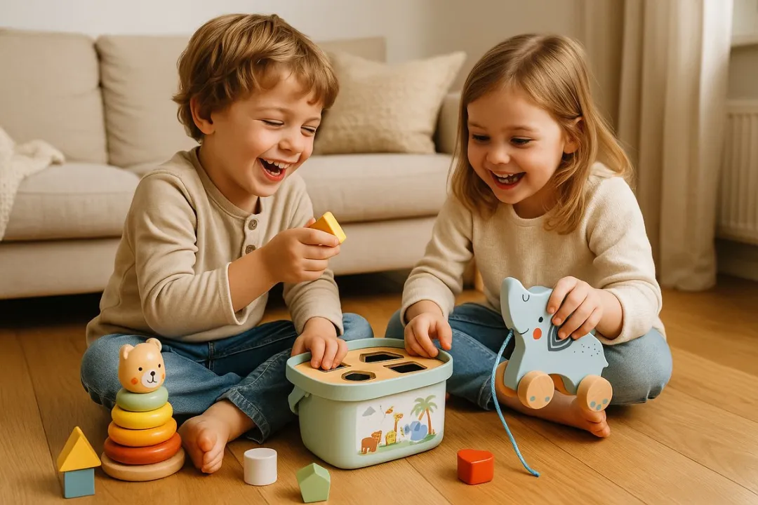 Tooky Toy Houten Speelgoedset 3-in-1 Jungle Thema - 14 Stuks